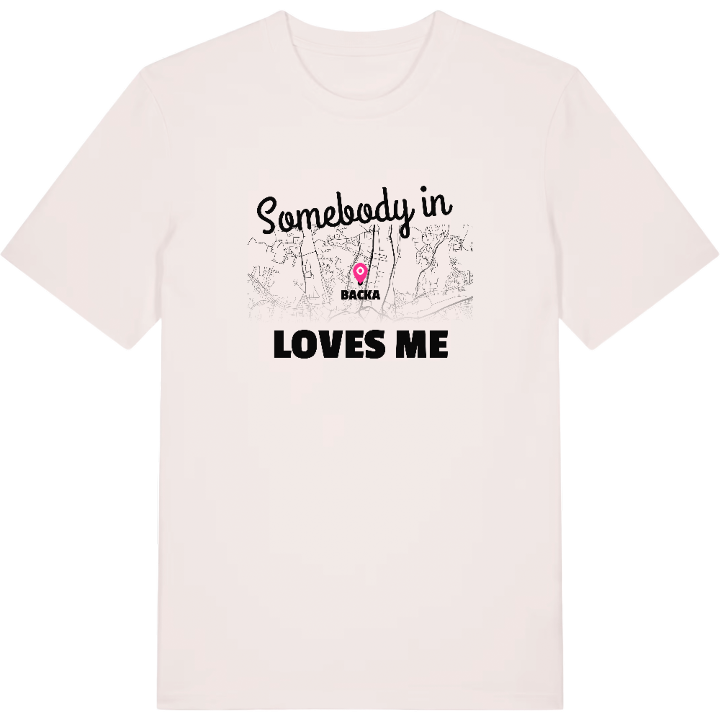 Någon i Backa älskar mig t-shirt – t-shirt från PinShirt