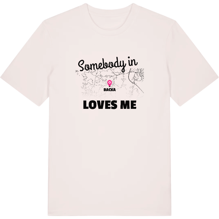 Någon i Backa älskar mig t-shirt – t-shirt från PinShirt