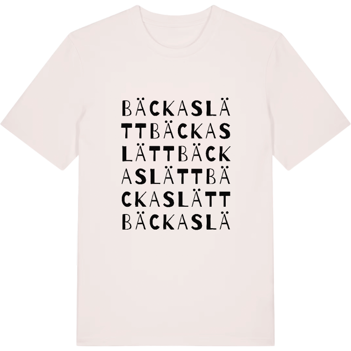 Bäckaslätt ordlek t-shirt – t-shirt från PinShirt