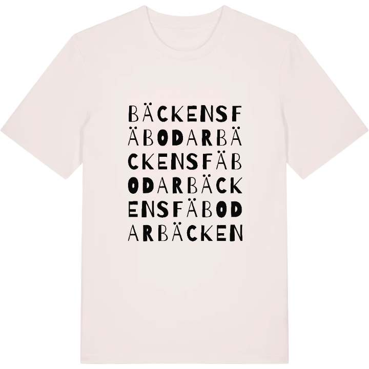 Bäckens fäbodar ordlek t-shirt – t-shirt från PinShirt