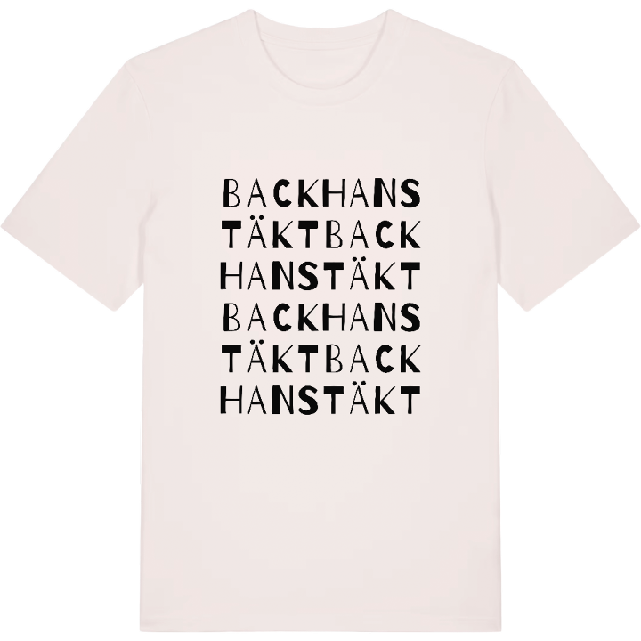 Backhanstäkt ordlek t-shirt – t-shirt från PinShirt