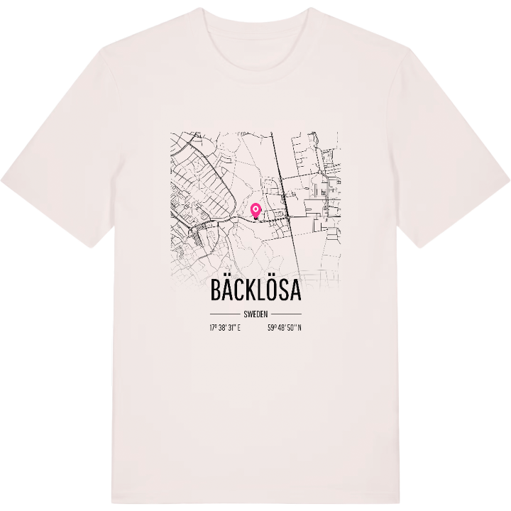 Bäcklösa karta t-shirt – t-shirt från PinShirt