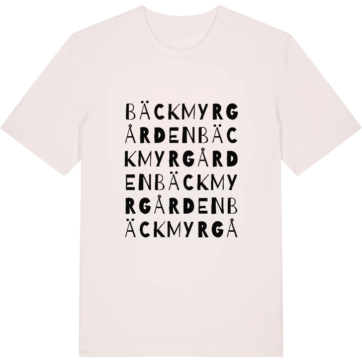 Bäckmyrgården ordlek t-shirt – t-shirt från PinShirt