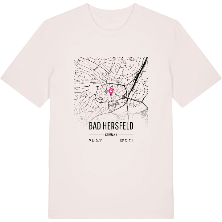 Bad Hersfeld karta t-shirt – t-shirt från PinShirt