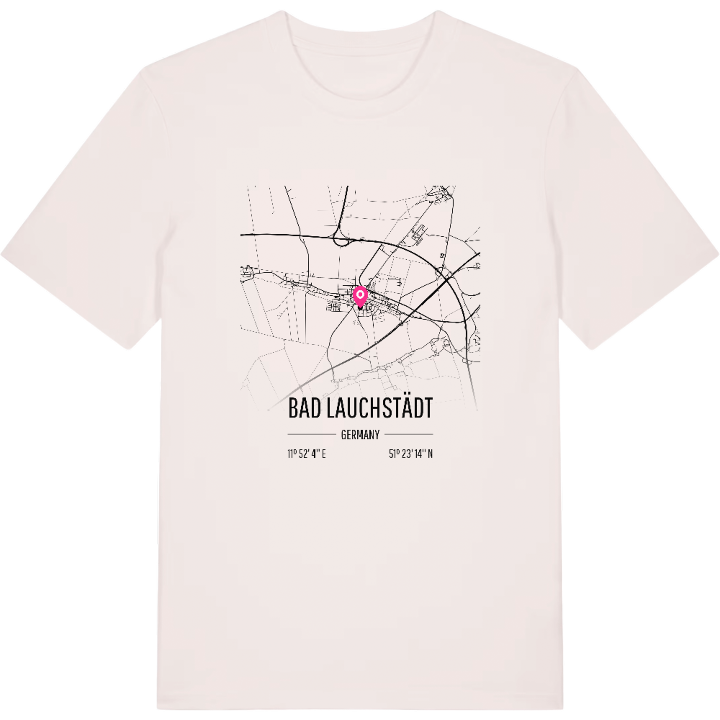 Bad Lauchstädt karta t-shirt – t-shirt från PinShirt