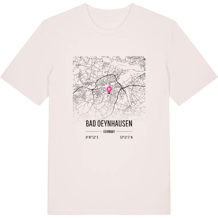 Bad Oeynhausen karta t-shirt – t-shirt från PinShirt