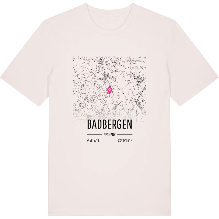 Badbergen karta t-shirt – t-shirt från PinShirt