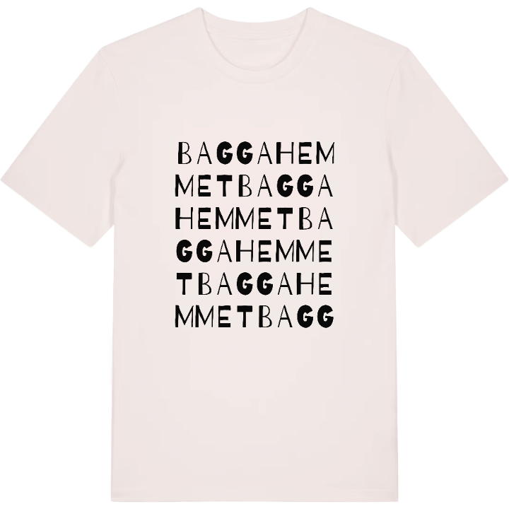 Baggahemmet ordlek t-shirt – t-shirt från PinShirt