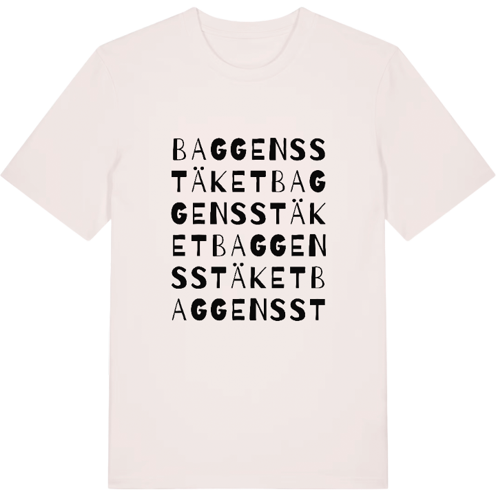 Baggensstäket ordlek t-shirt – t-shirt från PinShirt