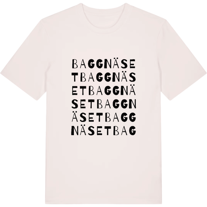 Baggnäset ordlek t-shirt – t-shirt från PinShirt