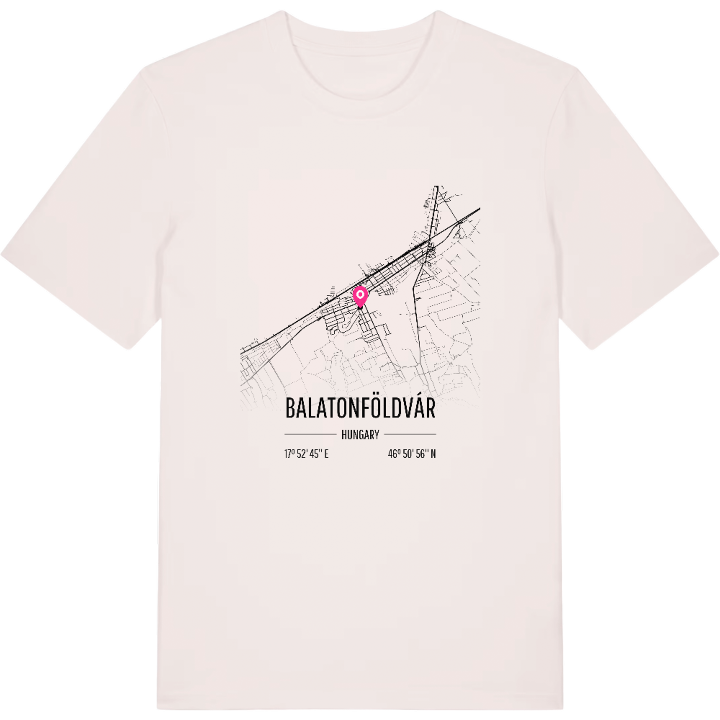 Balatonföldvár karta t-shirt – t-shirt från PinShirt