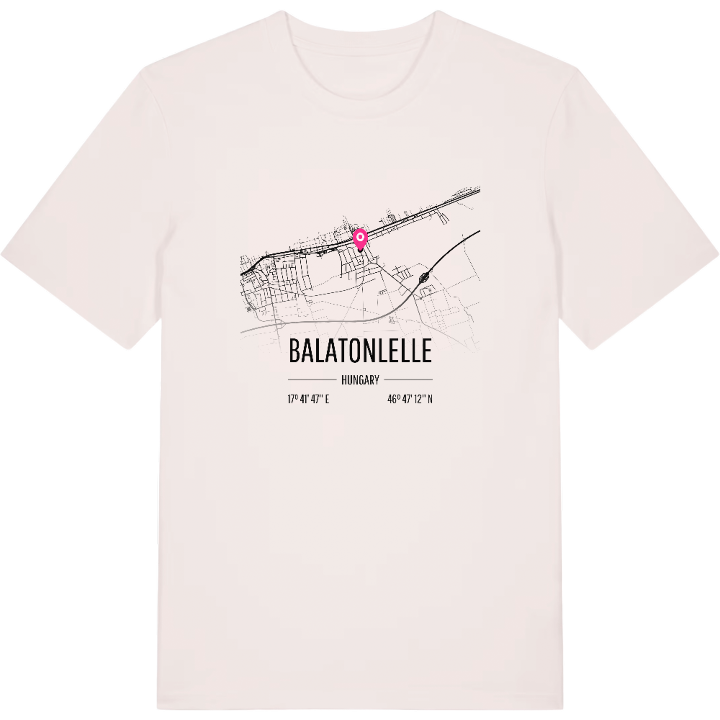 Balatonlelle karta t-shirt – t-shirt från PinShirt