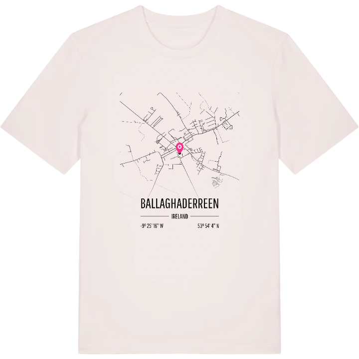 Ballaghaderreen karta t-shirt – t-shirt från PinShirt