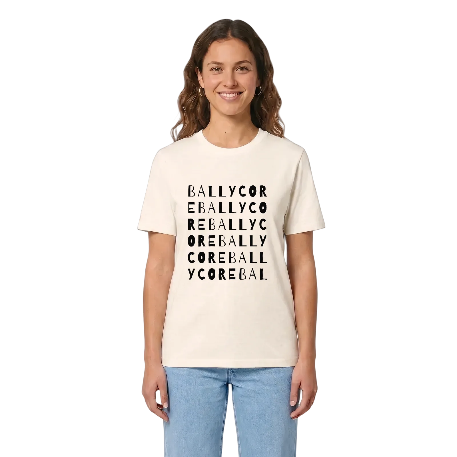 Ballycore ordlek t-shirt – Vintage White, i miljö