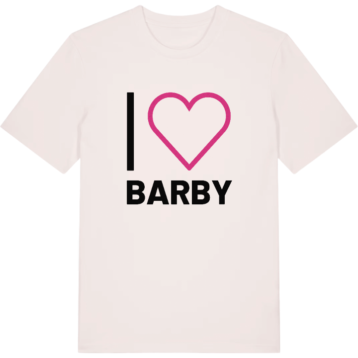 Jag älskar Barby t-shirt stort tryck – t-shirt från PinShirt
