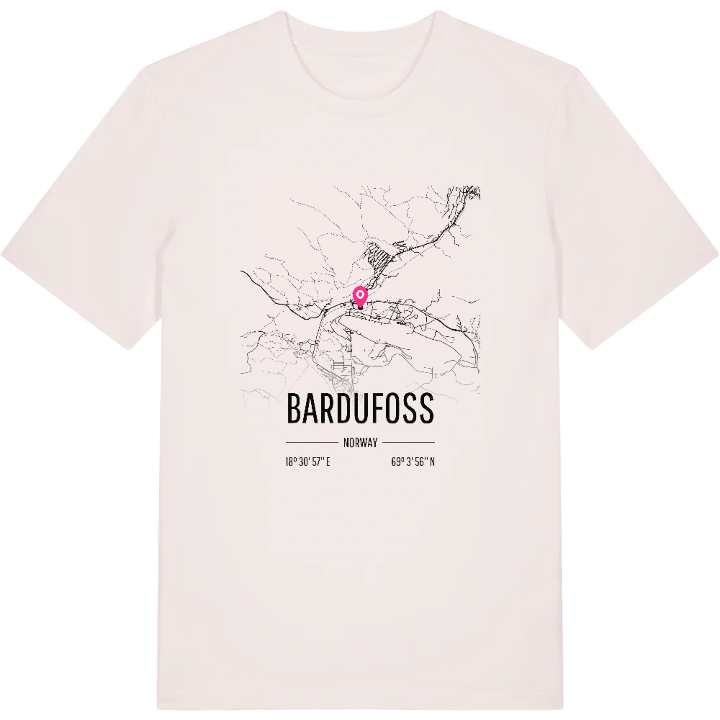Bardufoss karta t-shirt – t-shirt från PinShirt