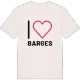Jag älskar Barges t-shirt stort tryck