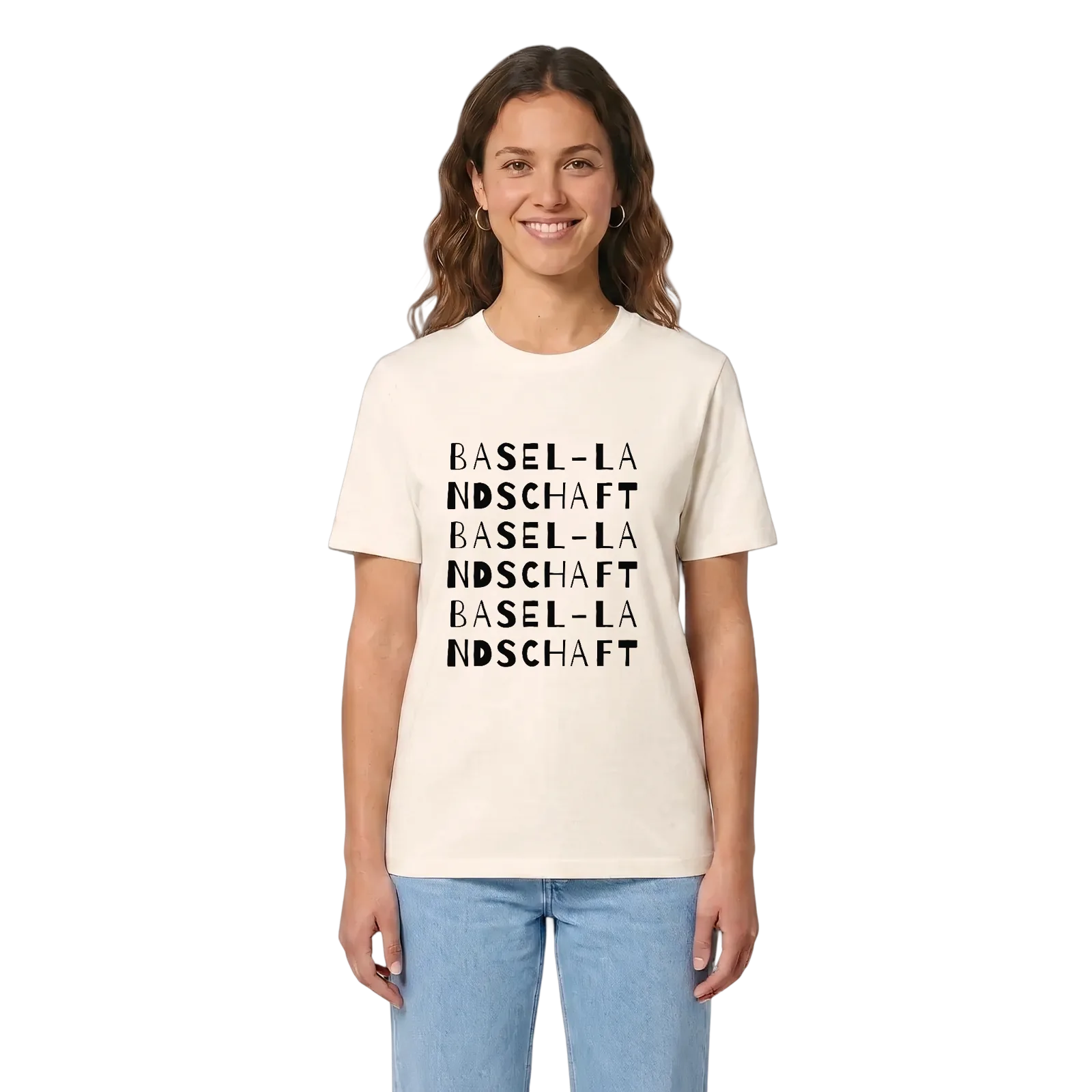 Basel-Landschaft ordlek t-shirt – Vintage White, i miljö