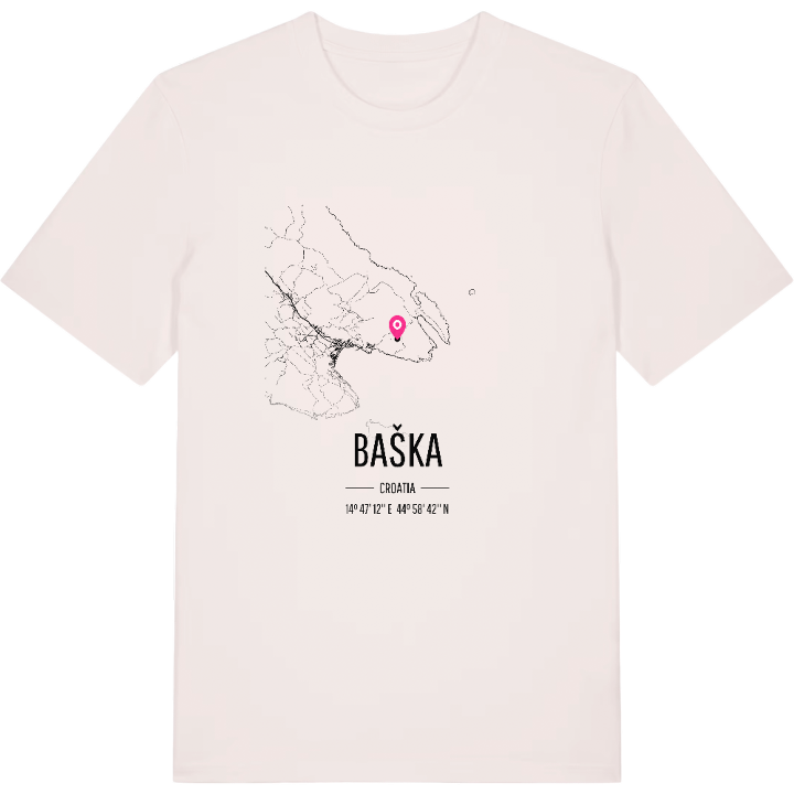 Baška karta t-shirt – t-shirt från PinShirt
