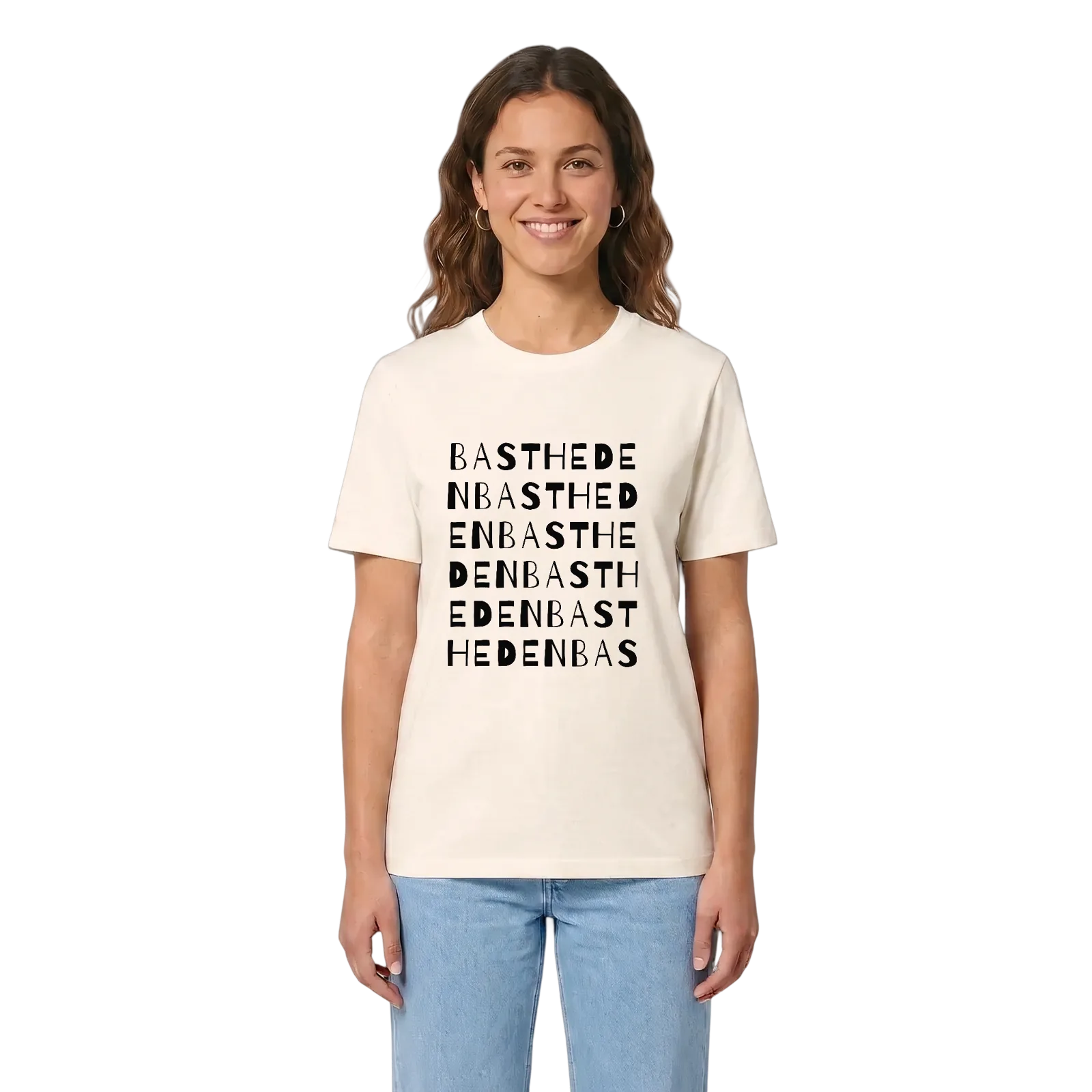 Bastheden ordlek t-shirt – Vintage White, i miljö