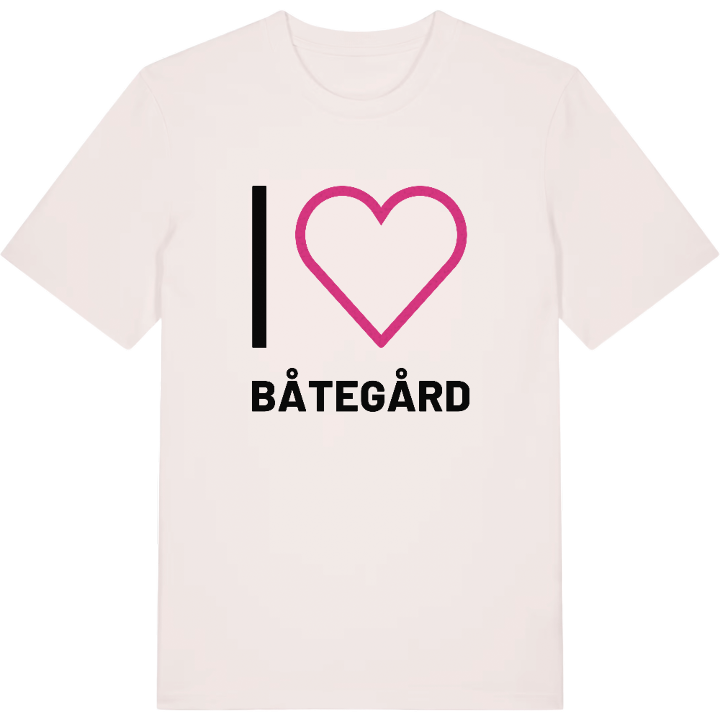 Jag älskar Båtegård t-shirt stort tryck – t-shirt från PinShirt