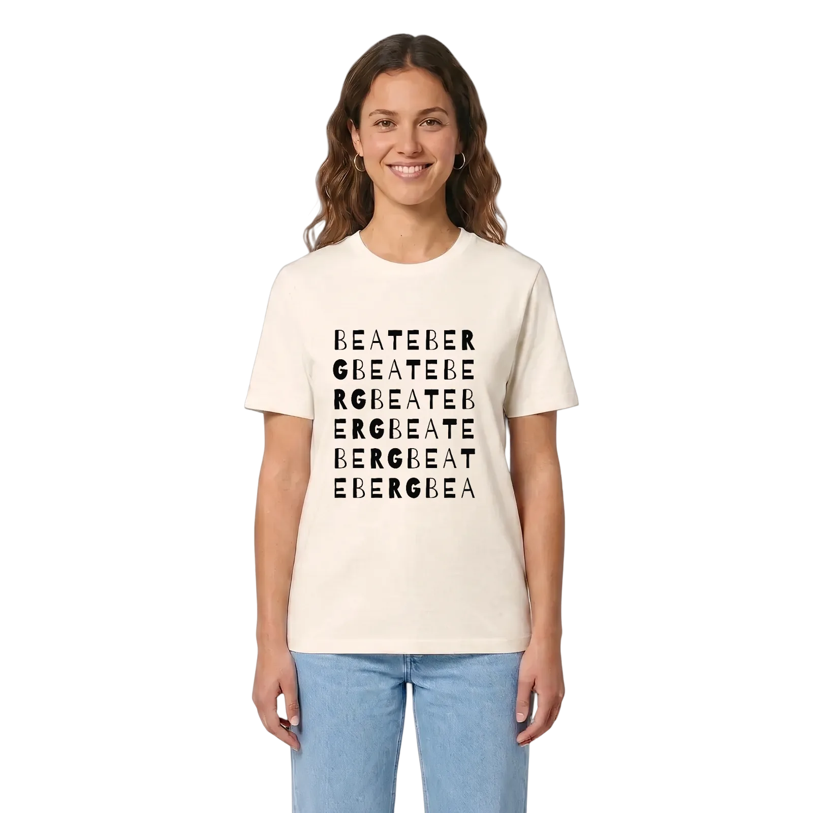 Beateberg ordlek t-shirt – Vintage White, i miljö