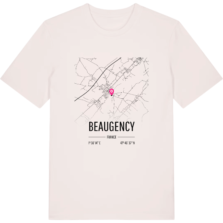Beaugency karta t-shirt – t-shirt från PinShirt