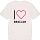Jag älskar Begíjar t-shirt stort tryck