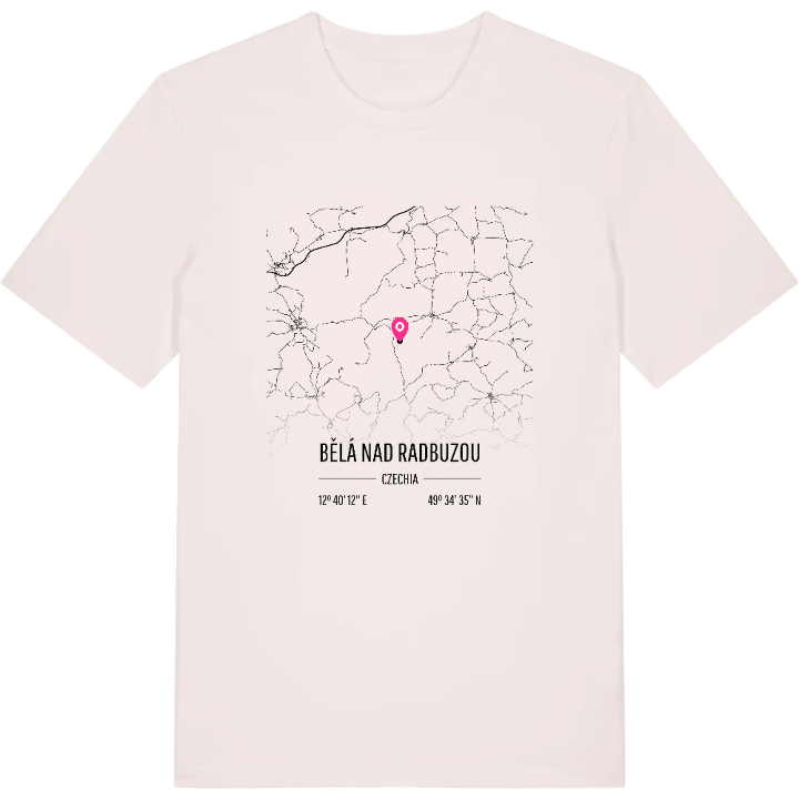 Bělá nad Radbuzou karta t-shirt – t-shirt från PinShirt