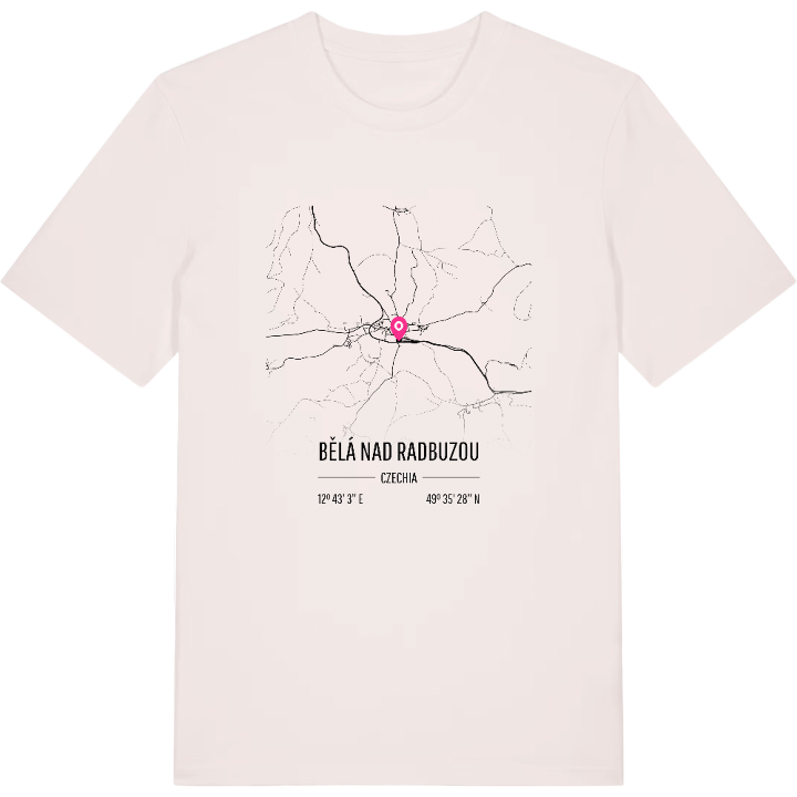 Bělá nad Radbuzou karta t-shirt – t-shirt från PinShirt