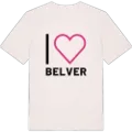 Jag älskar Belver t-shirt stort tryck