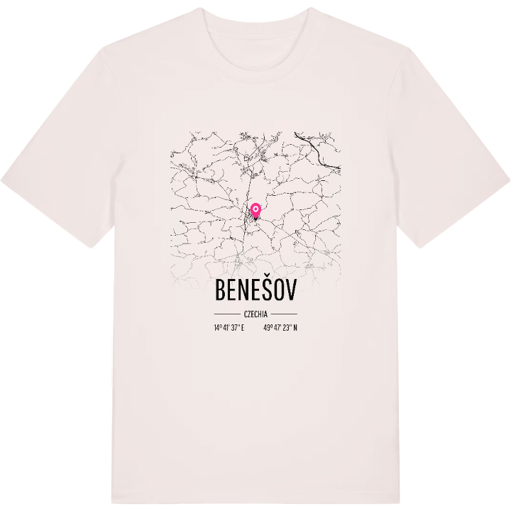 Benešov karta t-shirt – t-shirt från PinShirt