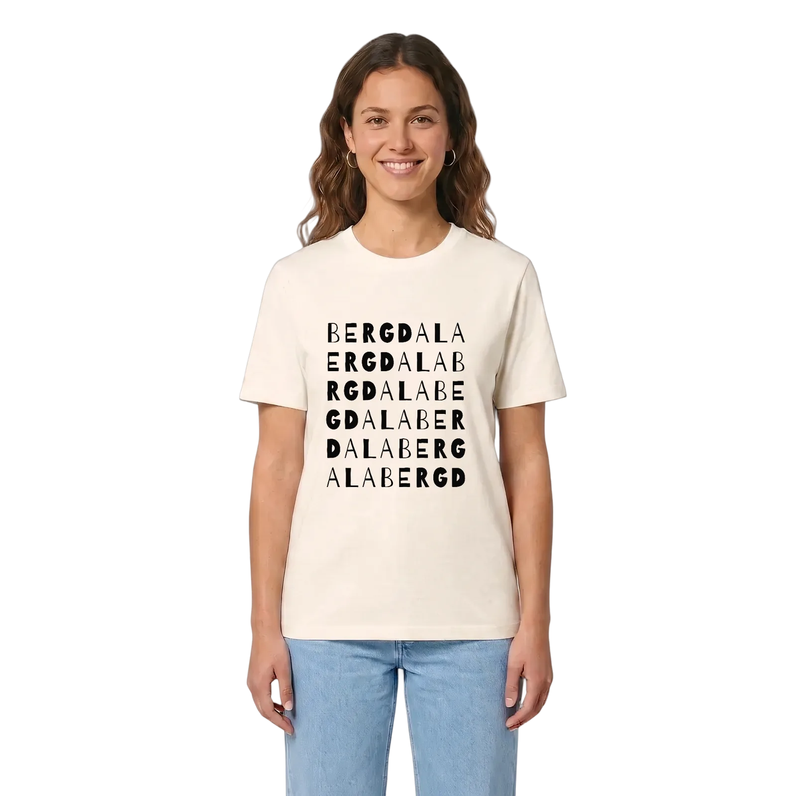 Bergdala ordlek t-shirt – Vintage White, i miljö