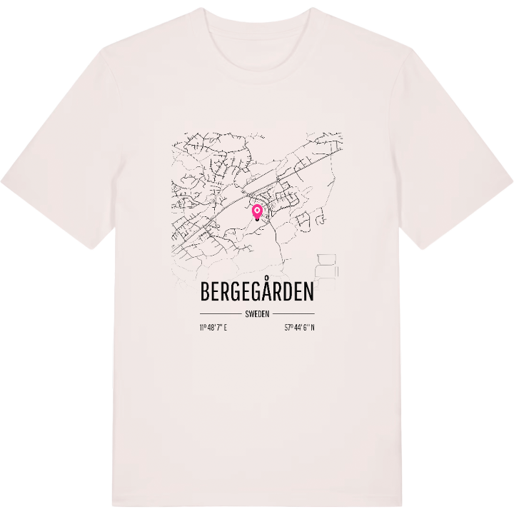 Bergegården karta t-shirt – t-shirt från PinShirt