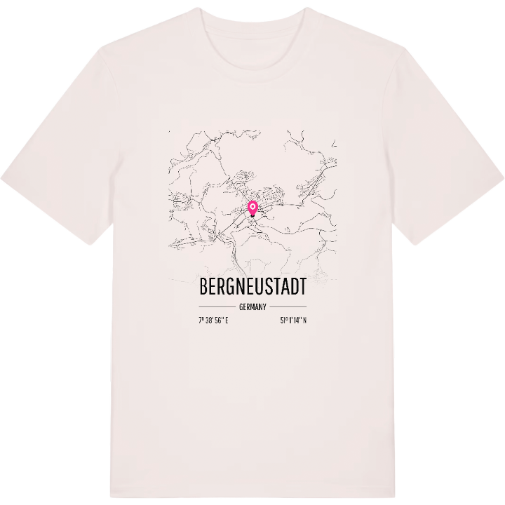 Bergneustadt karta t-shirt – t-shirt från PinShirt