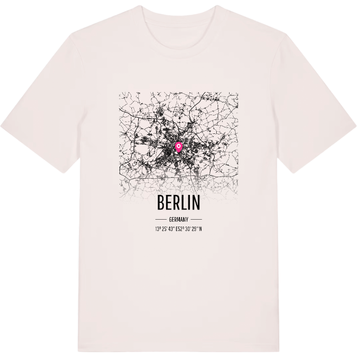 Berlin karta t-shirt – t-shirt från PinShirt