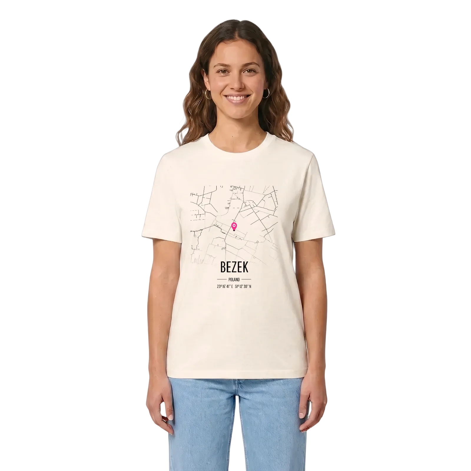 Bezek karta t-shirt – Vintage White, i miljö