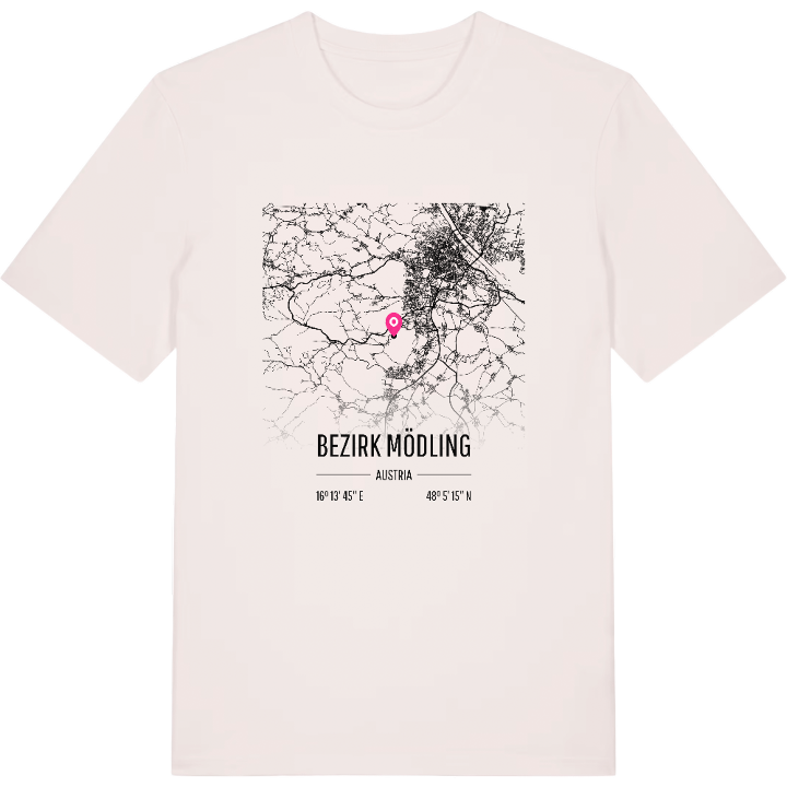 Bezirk Mödling karta t-shirt – t-shirt från PinShirt