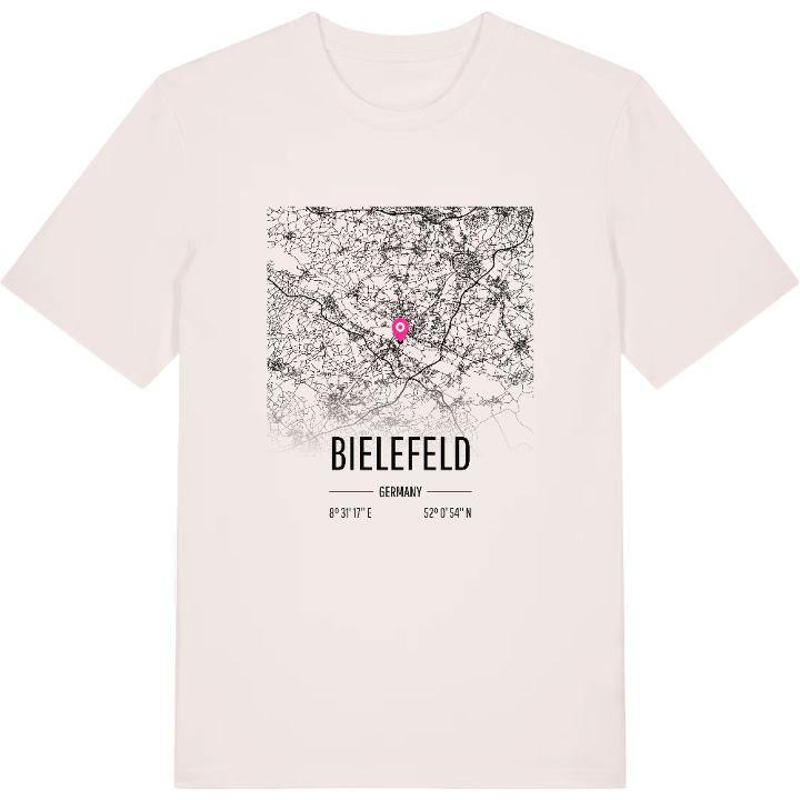 Bielefeld karta t-shirt – t-shirt från PinShirt