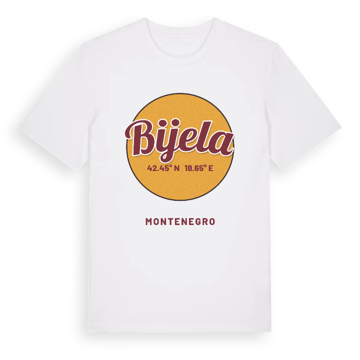 Bijela cirkel t-shirt – t-shirt från PinShirt