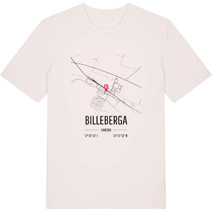 Billeberga karta t-shirt – t-shirt från PinShirt