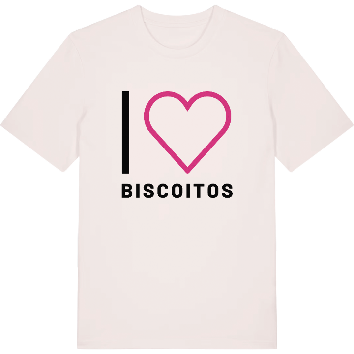 Jag älskar Biscoitos t-shirt stort tryck – t-shirt från PinShirt