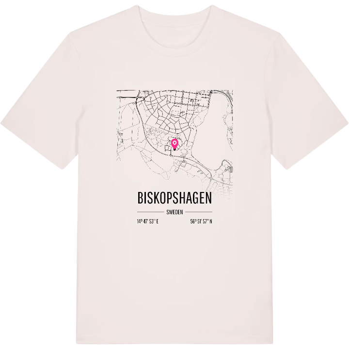 Biskopshagen karta t-shirt – t-shirt från PinShirt