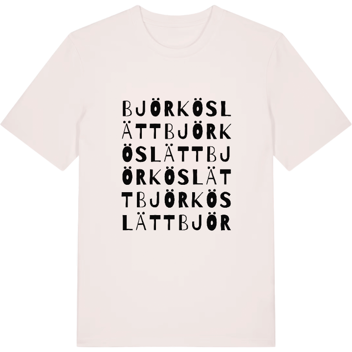 Björköslätt ordlek t-shirt – t-shirt från PinShirt