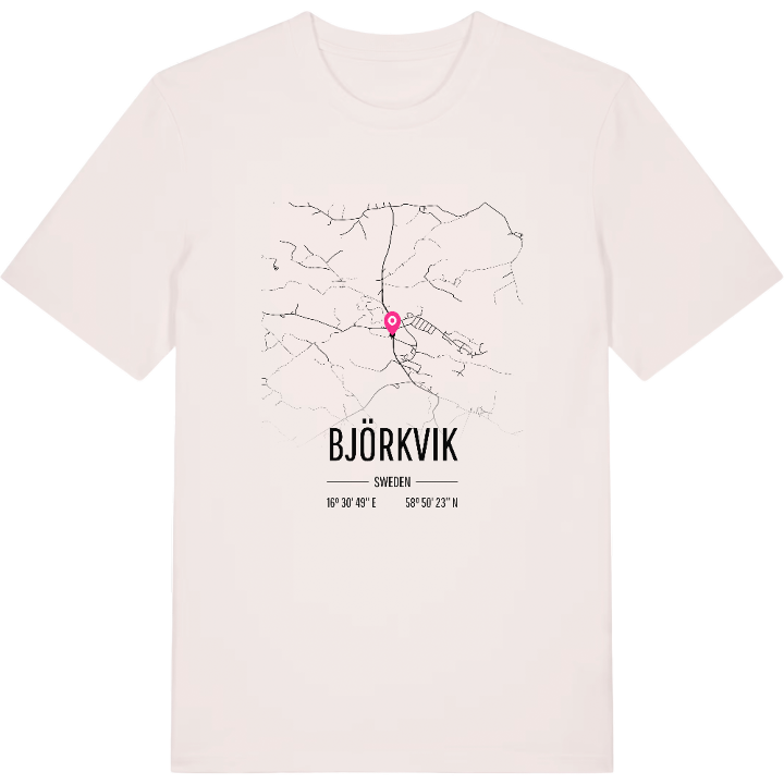 Björkvik karta t-shirt – t-shirt från PinShirt
