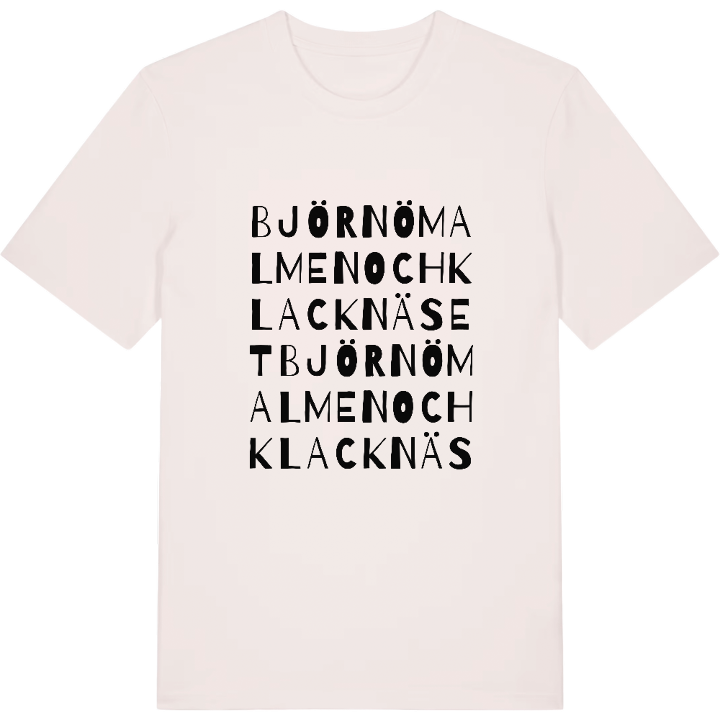 Björnömalmen och Klacknäset ordlek t-shirt – t-shirt från PinShirt