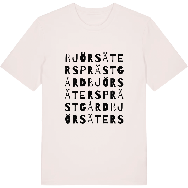 Björsäters prästgård ordlek t-shirt – t-shirt från PinShirt