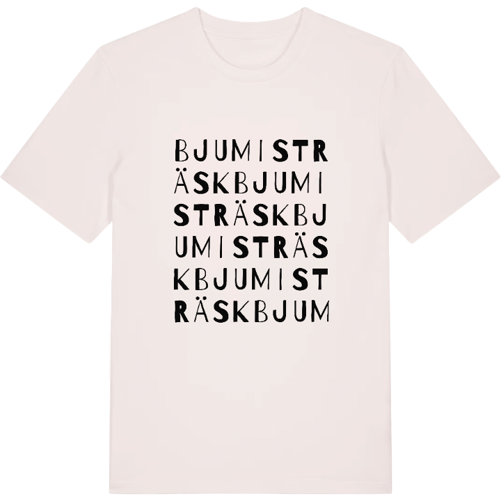 Bjumisträsk ordlek t-shirt – t-shirt från PinShirt