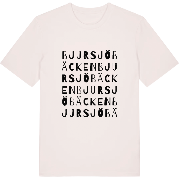 Bjursjöbäcken ordlek t-shirt – t-shirt från PinShirt