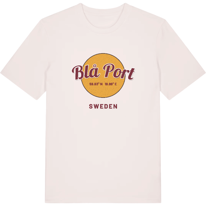 Blå port cirkel t-shirt – t-shirt från PinShirt